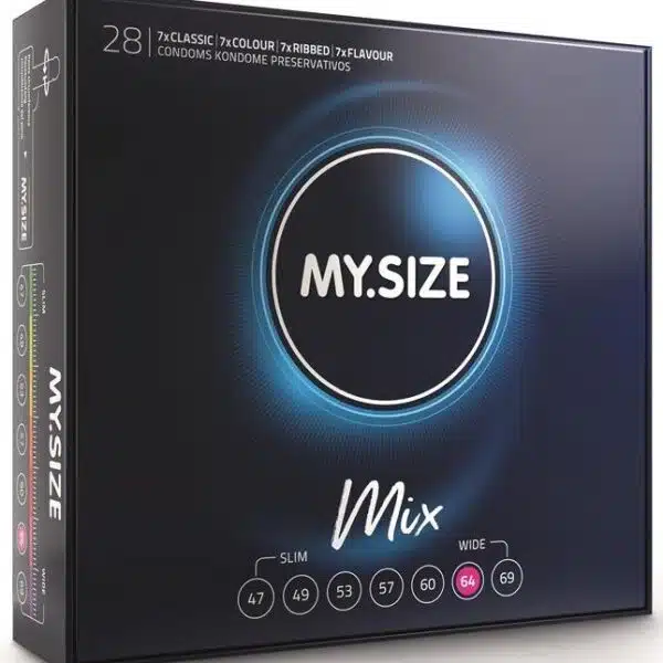 MY SIZE - MIX CONDOMS 64 MM 28 UNITS