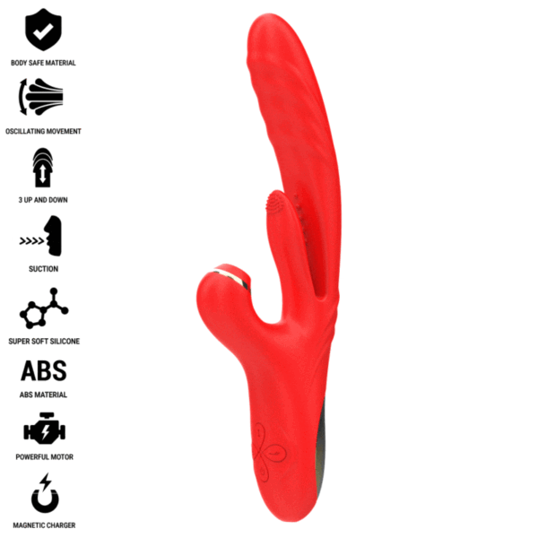 INTENSE - KAROL MULTIFUNCTION VIBRATOR THRUST  STIMULATION  STIMULATING WAVES RED