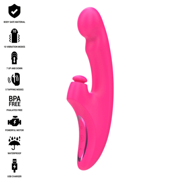 INTENSE - EMI VIBRATOR 13.5 CM MULTIFUNCTION 3 IN 1 10 VIBRATIONS PINK