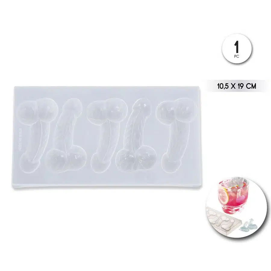DIABLO PICANTE - PENIS SHAPED ICE MOLD 5 CAVITIES
